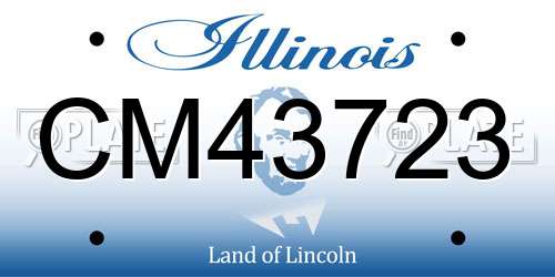 CM43723 Illinois License Plate