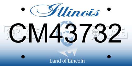 CM43732 Illinois License Plate