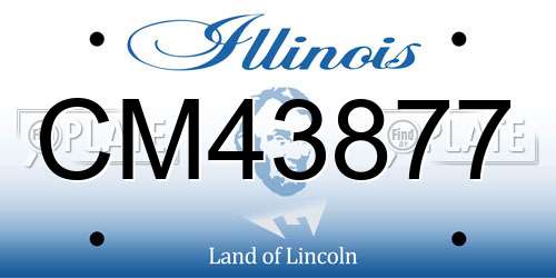 CM43877 Illinois License Plate