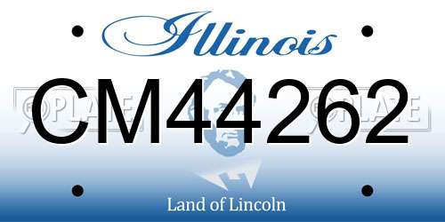 CM44262 Illinois License Plate