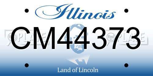 CM44373 Illinois License Plate