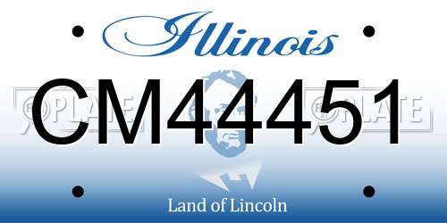 CM44451 Illinois License Plate