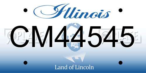 CM44545 Illinois License Plate