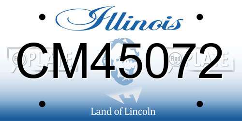 CM45072 Illinois License Plate