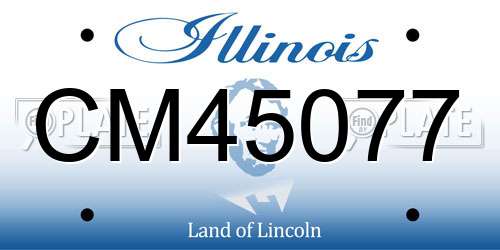 CM45077 Illinois License Plate