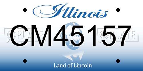 CM45157 Illinois License Plate
