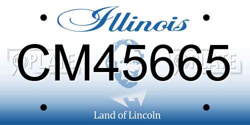 CM45665 Illinois License Plate