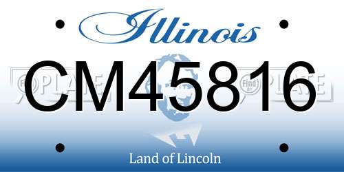 CM45816 Illinois License Plate