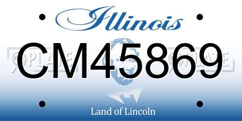 CM45869 Illinois License Plate