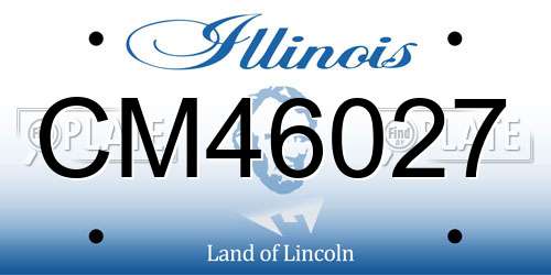 CM46027 Illinois License Plate