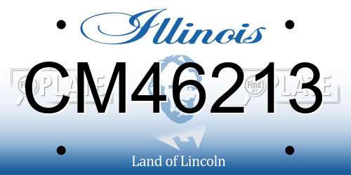 CM46213 Illinois License Plate