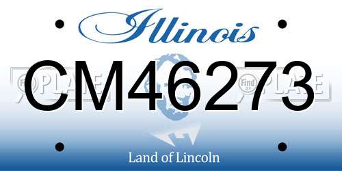 CM46273 Illinois License Plate
