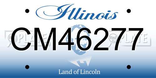 CM46277 Illinois License Plate