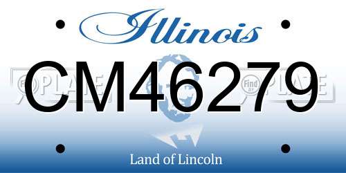 CM46279 Illinois License Plate
