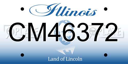 CM46372 Illinois License Plate