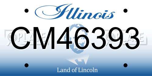 CM46393 Illinois License Plate
