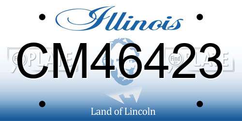 CM46423 Illinois License Plate