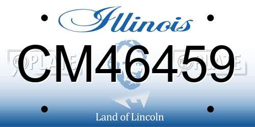 CM46459 Illinois License Plate