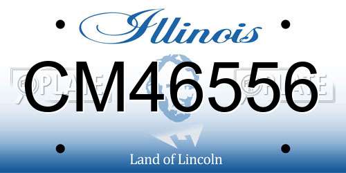CM46556 Illinois License Plate