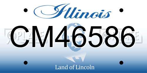 CM46586 Illinois License Plate