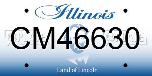 CM46630 Illinois License Plate
