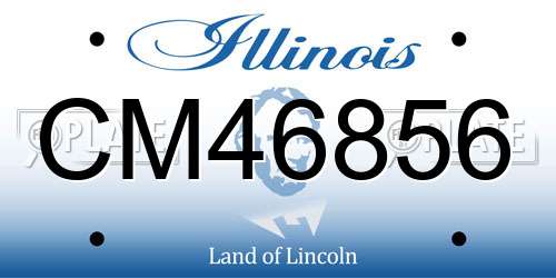 CM46856 Illinois License Plate
