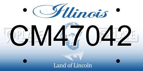 CM47042 Illinois License Plate