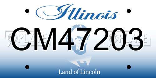 CM47203 Illinois License Plate