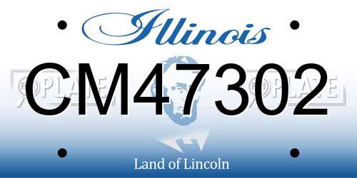 CM47302 Illinois License Plate