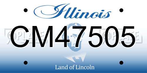 CM47505 Illinois License Plate