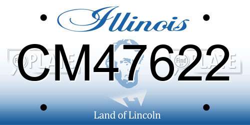 CM47622 Illinois License Plate