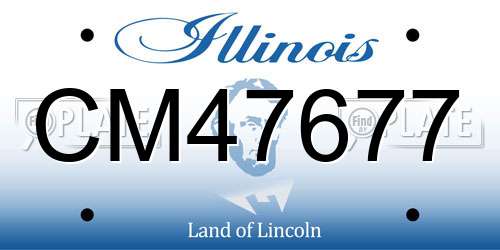 CM47677 Illinois License Plate