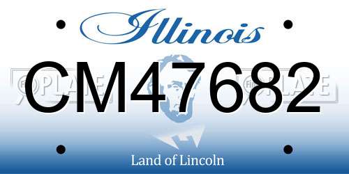 CM47682 Illinois License Plate