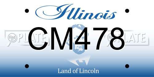 CM478 Illinois License Plate