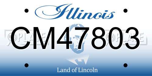 CM47803 Illinois License Plate
