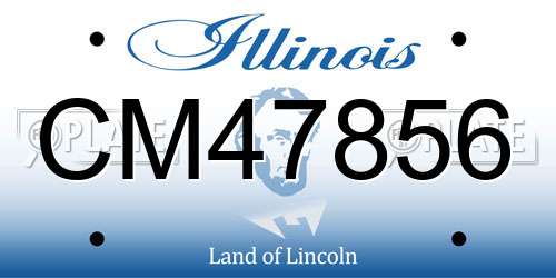 CM47856 Illinois License Plate