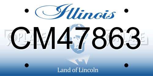 CM47863 Illinois License Plate