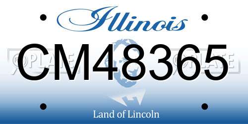 CM48365 Illinois License Plate