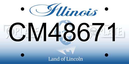 CM48671 Illinois License Plate
