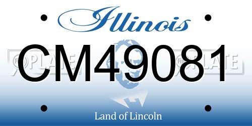 CM49081 Illinois License Plate