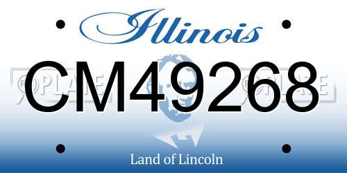 CM49268 Illinois License Plate