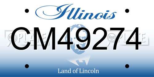 CM49274 Illinois License Plate