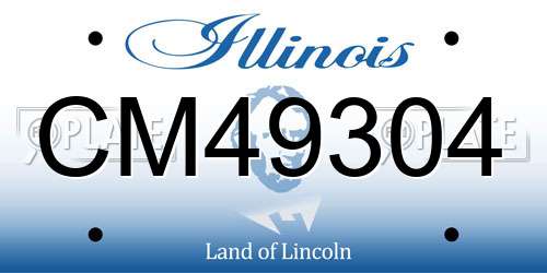 CM49304 Illinois License Plate