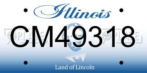CM49318 Illinois License Plate