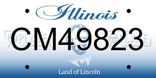 CM49823 Illinois License Plate