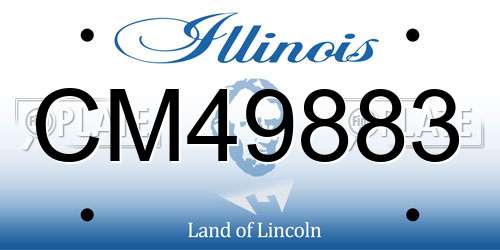 CM49883 Illinois License Plate