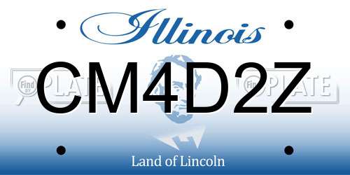 CM4D2Z Illinois License Plate