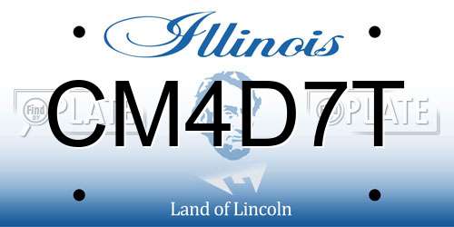 CM4D7T Illinois License Plate