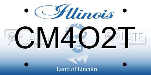 CM4O2T Illinois License Plate