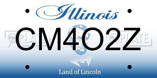 CM4O2Z Illinois License Plate